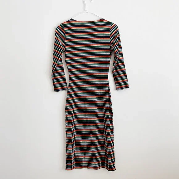 Ultra Flirt Womens Bodycon Dress Franklin Stripe, Knee Length, XS - Picture 6 of 12